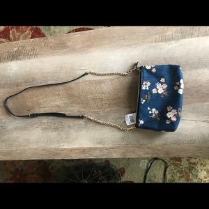 Denim Floral Coach Crossbody